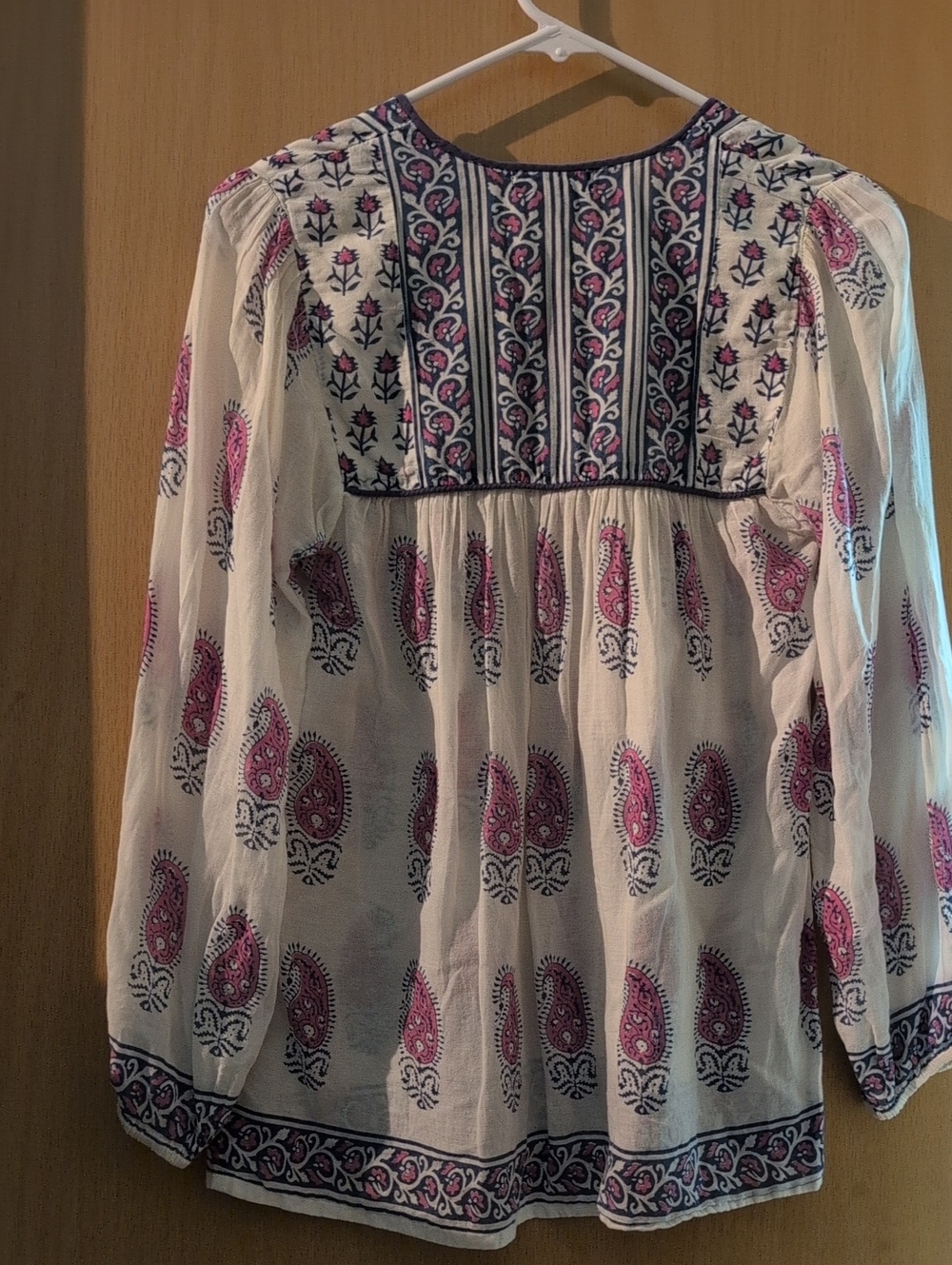 dELiA*s White Boho Paisley Tunic with Pink & Navy - Picture 4 of 6